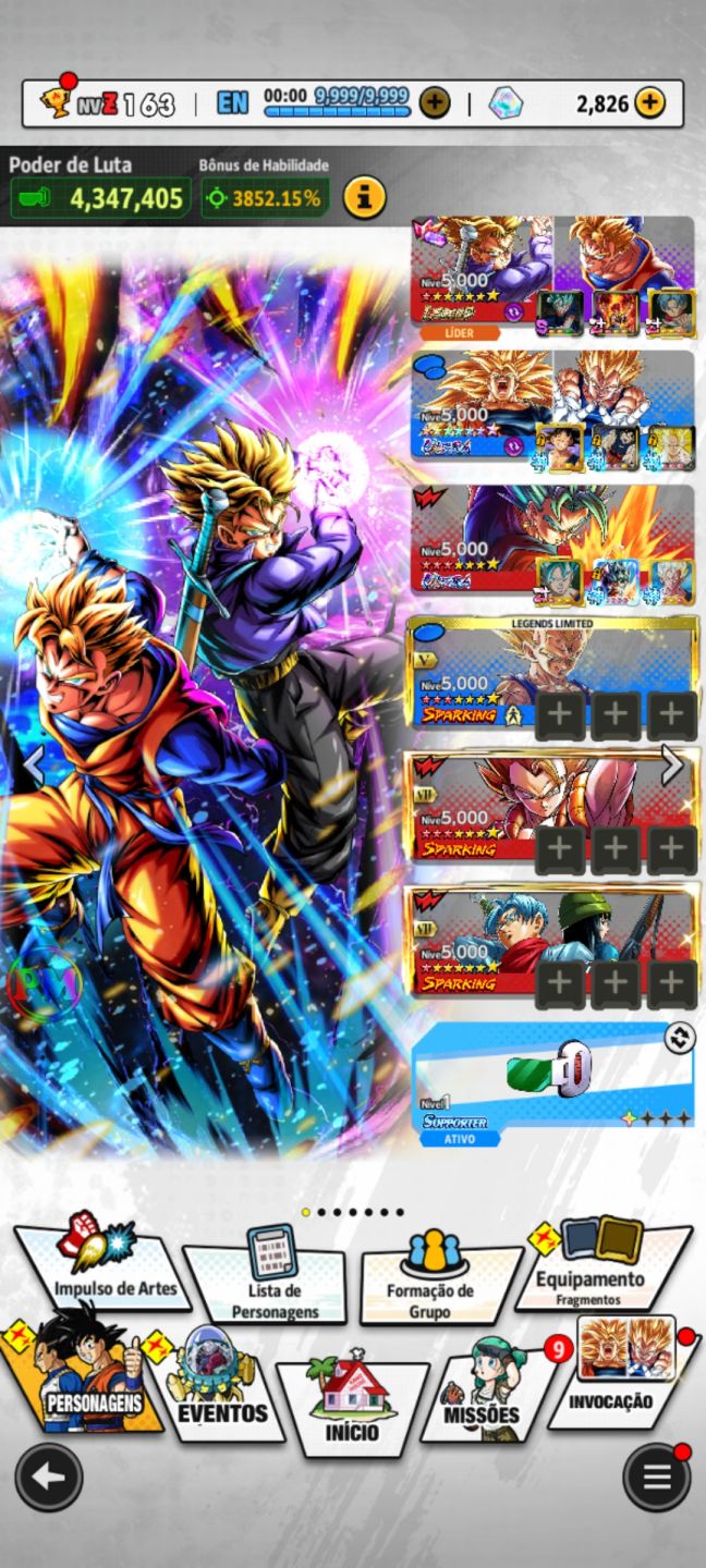 Conta com ULTRA goku e vegeta 14 estrelas e com vegitto