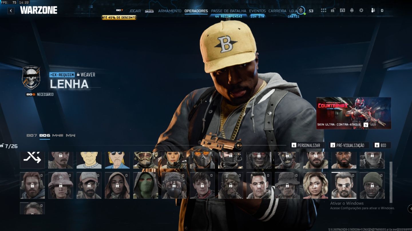 Conta Bo7 + Warzone Prestígio 10 Lvl-60