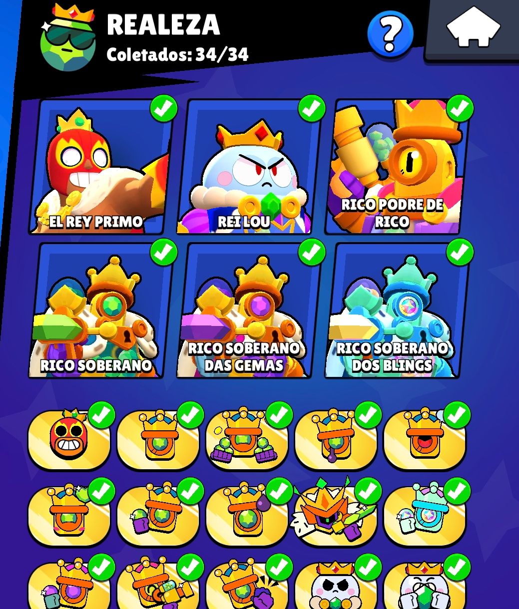CONTA VETERANA BRAWL STARS 2018 FULL 107 BRAWLERS 148K TROFÉUS (OPORTUNIDADE)