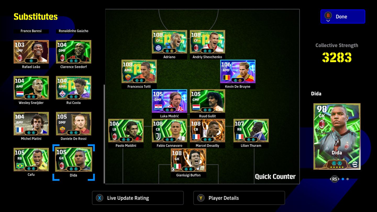 Conta Efootball Xbox / Pc Microsoft - 3352- 22 BigTime +102 Épicos + 47 ShowTime