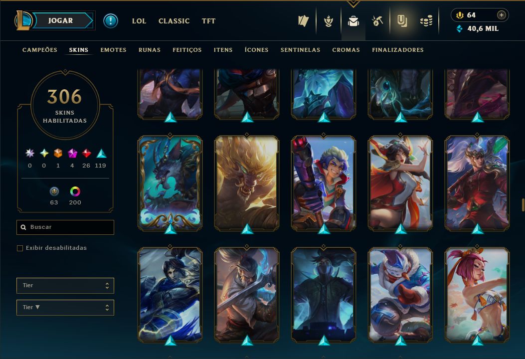 SKIN SETT FLORESCER ESPIRITUAL + [CONTA COM 300 SKINS HABILITADAS] + TROCA NICK