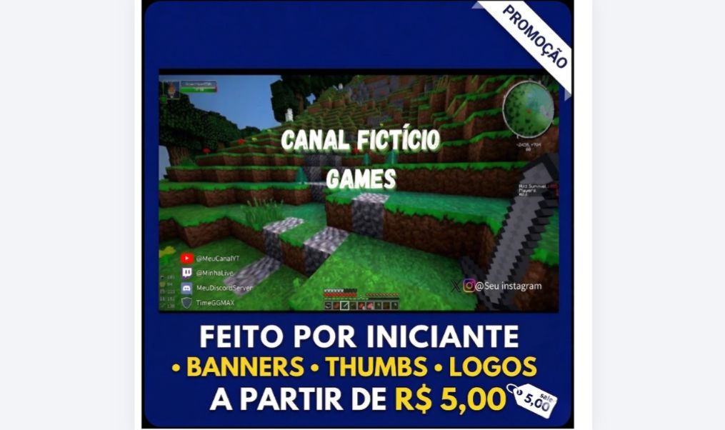[PROMO] Artes Gráficas Personalizadas | Banners, Logos e Thumbs | Entrega Rápida