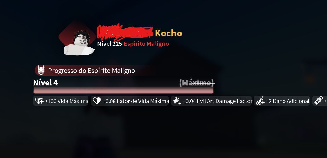Conta com Garra Nightfall T3, Mascara Nightfall T1, art do akaza (end game)
