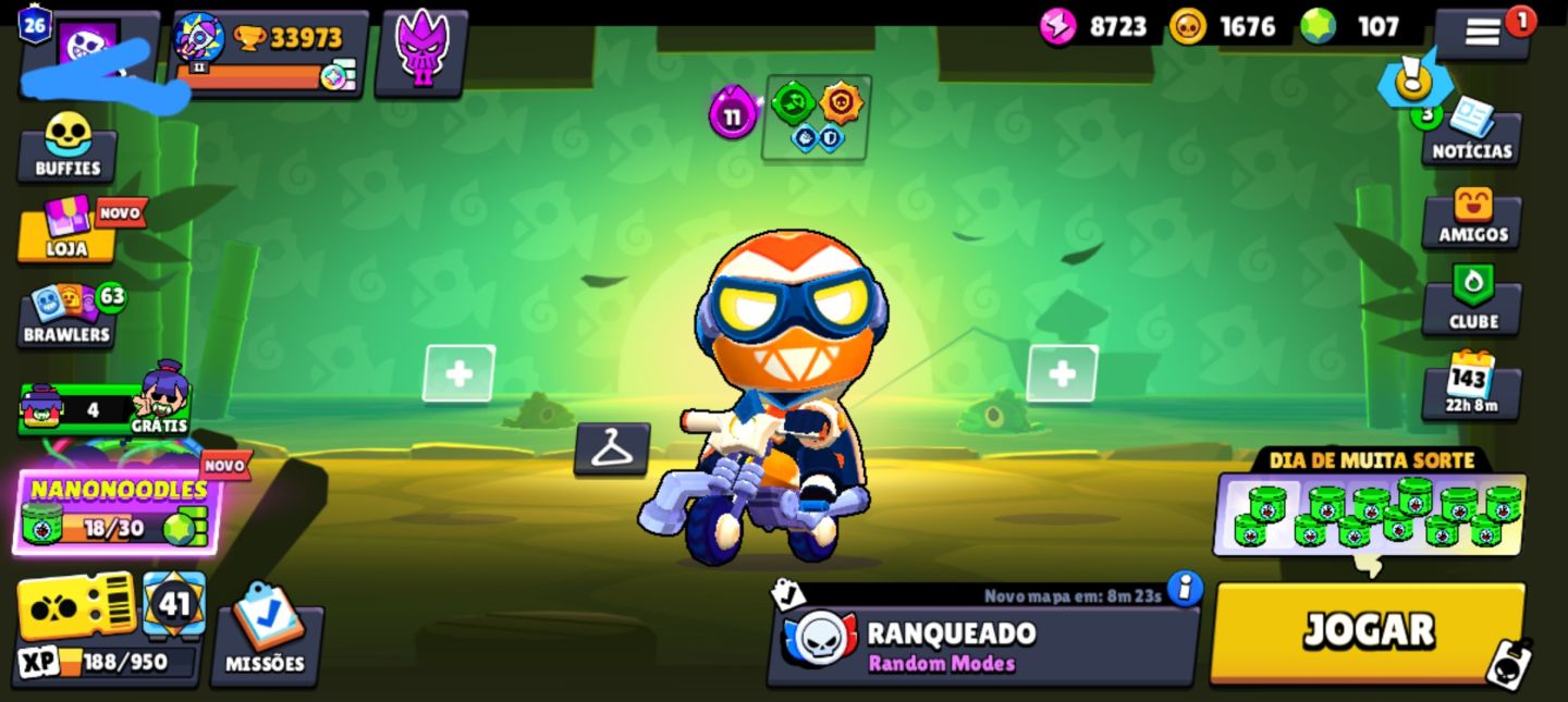 Conta brawl: 34k trofeus bem upada em recursos