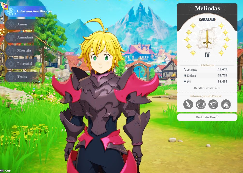 Conta End game 7DS Origin com Ban p9 e Meliodas p10