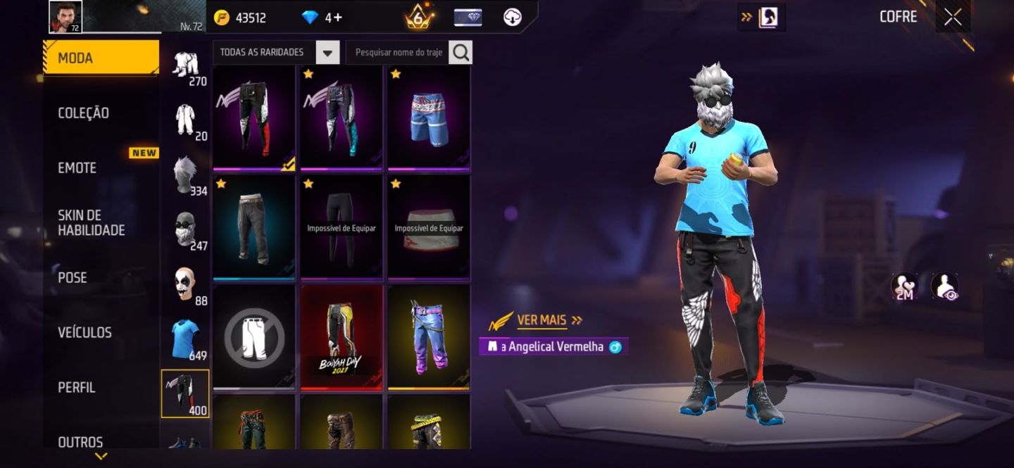 Conta free fire com duas angelicais masculinas