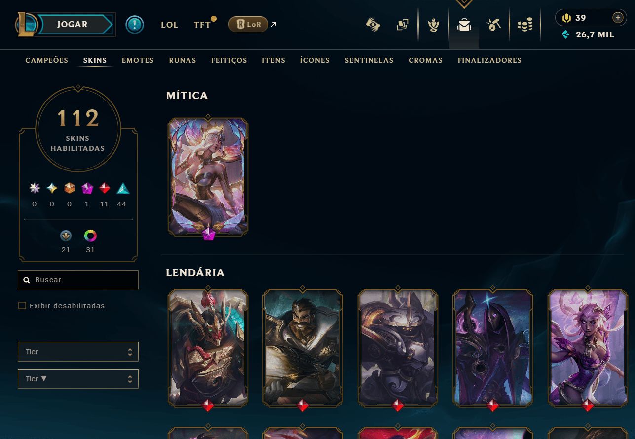 Conta Lv. 277| Full Acesso | Skins Arcane(LIMITADAS |ASCENDENTE EP 9 + Conta LOL