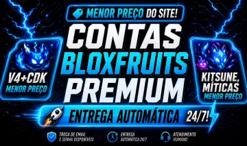 (V4 COM CDK R$5,90) SANGUINE / KITSUNE / TIGER / CDK - CONTAS BLOXFRUITS