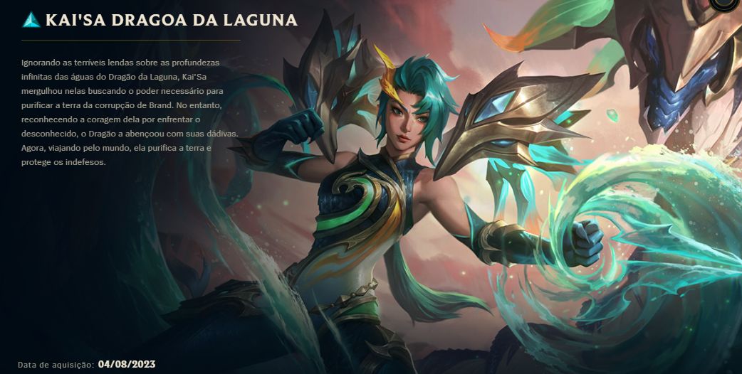 Conta Lvl 30 Lol com Skins kaisa dragoa ,ekko true damage, rammus astro, trundle