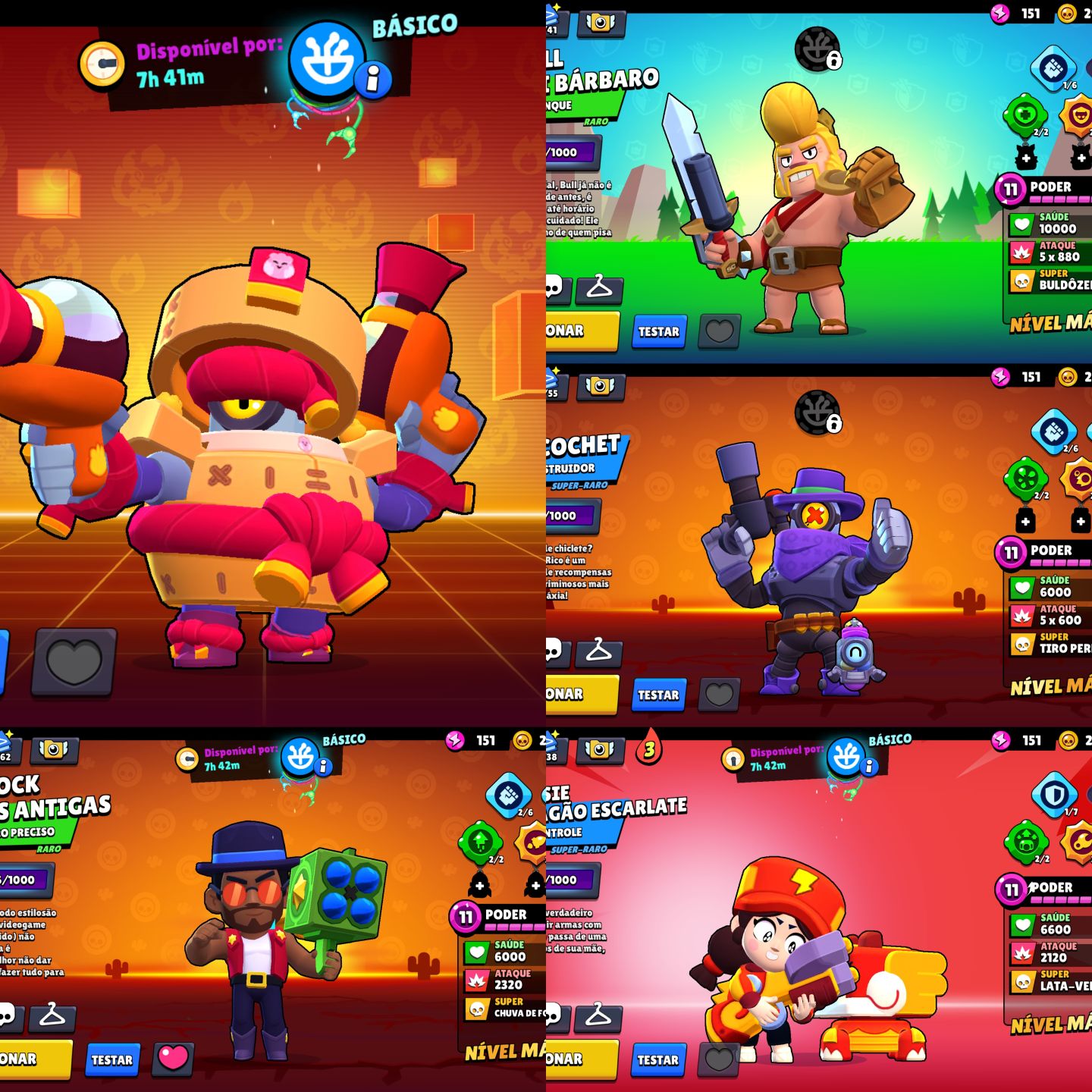 Conta antiga brawl stars| Skins raras| 93Ktroféus | 12 brawl pas plus| 106 brwl