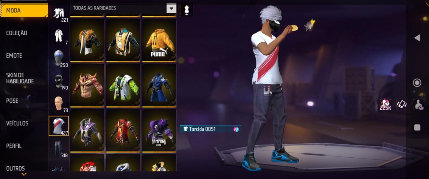 Conta FF 7 anos, prime 6 quase prime 7 faltando 5,5k de dimas.