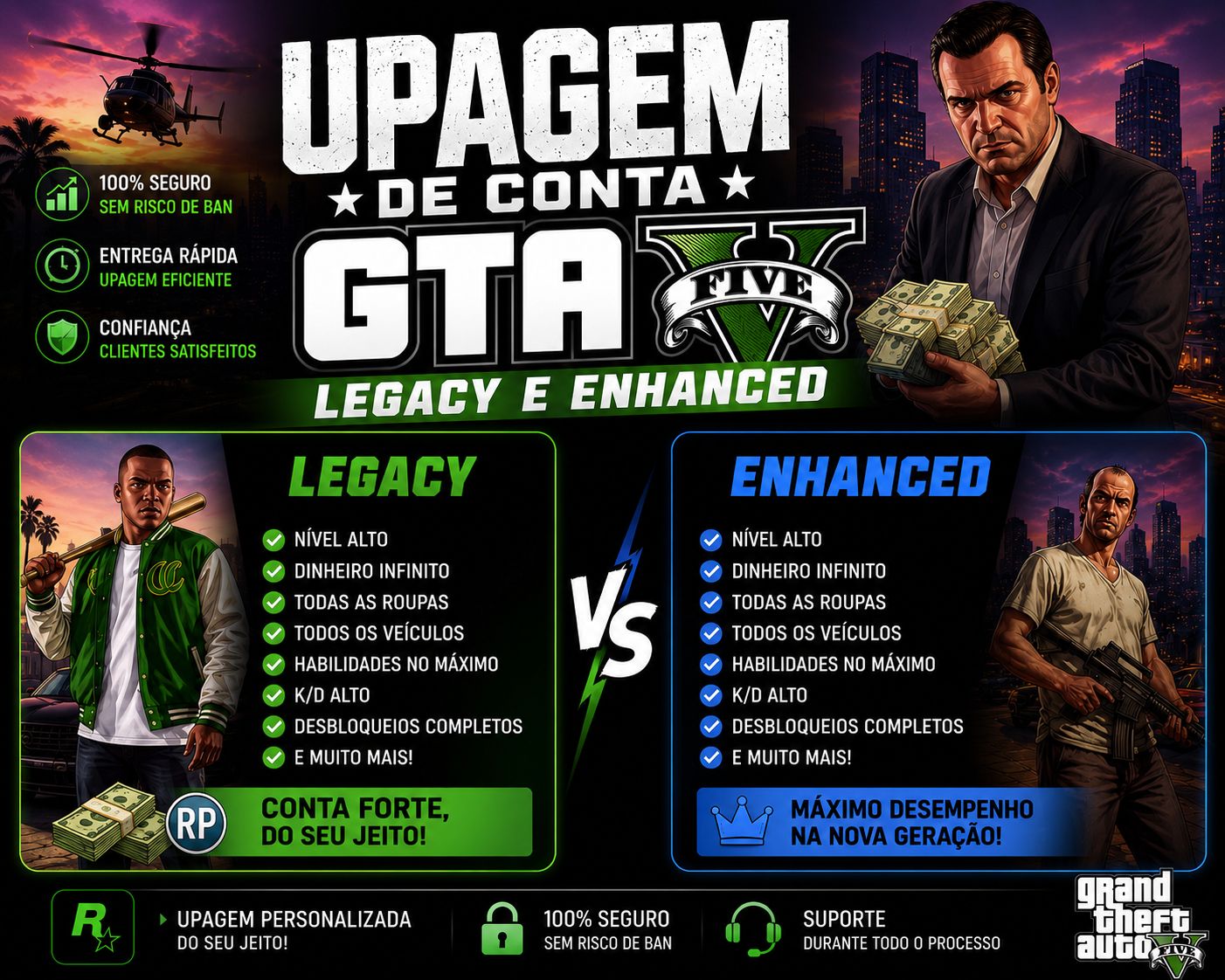 Upagem de conta de gta v pra pc