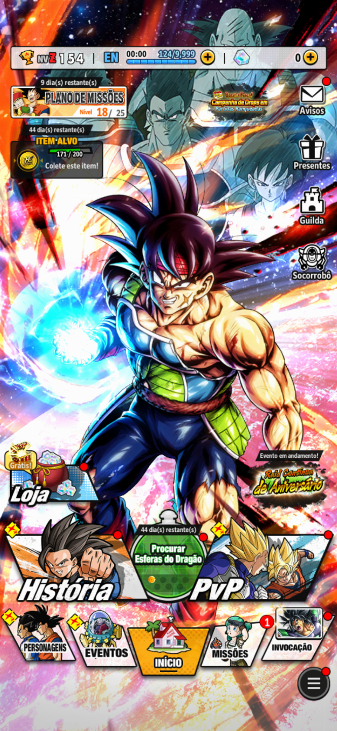 Conta de dragon ball legends com Ultras LR e LFS