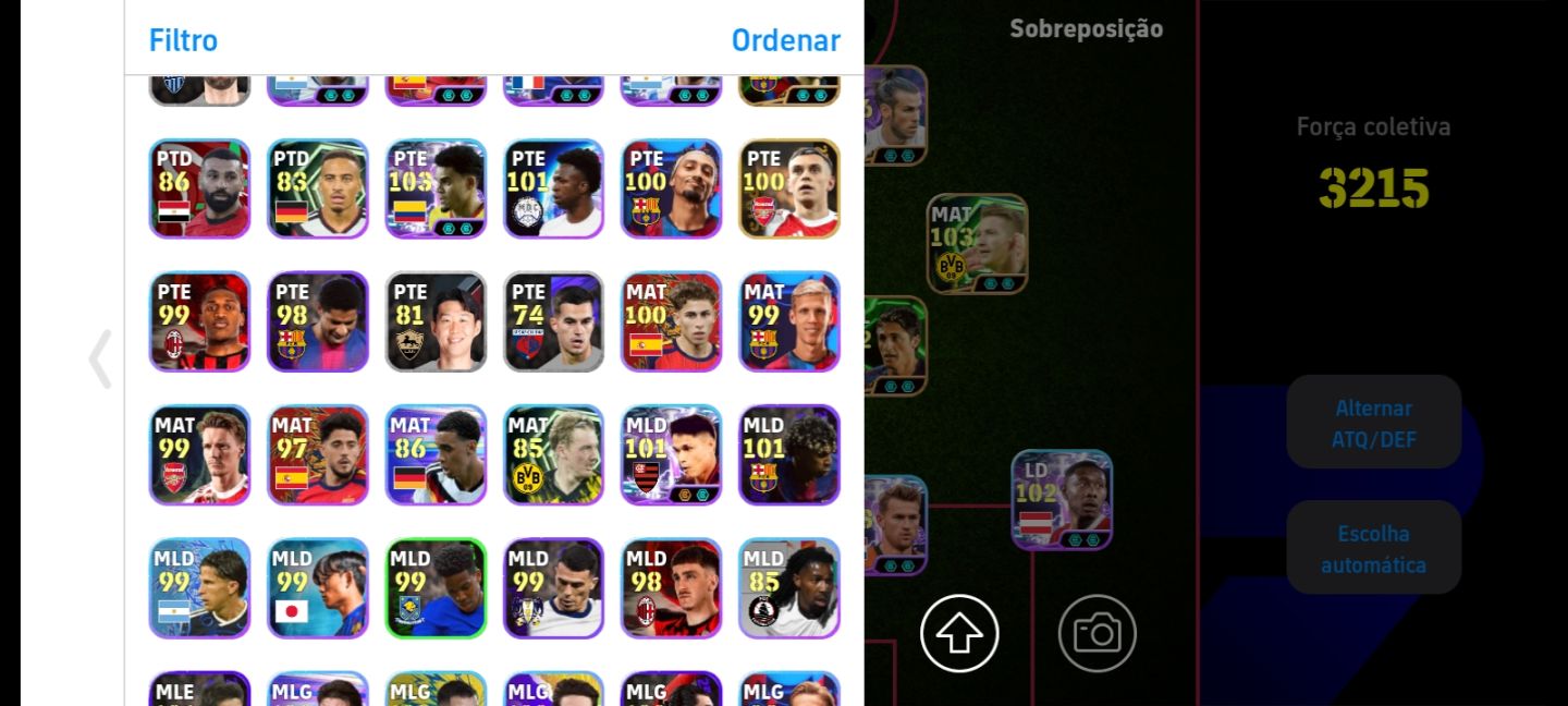 Conta efootbal 3215 com bale 106, ronaldinho 104 e muito mais (Valor negociável)