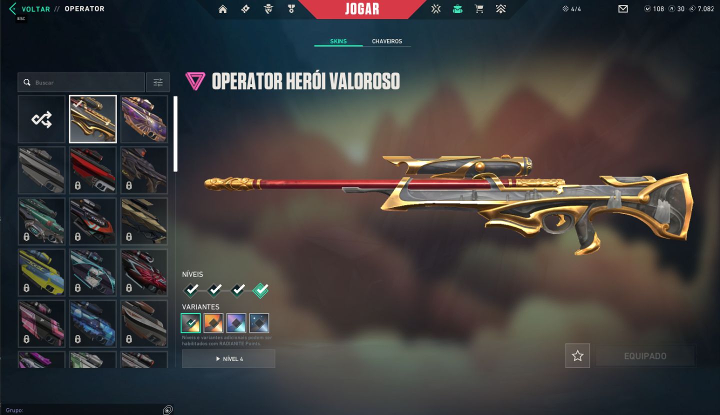Conta Vava com 14 skins da loja, Karambit Vct 2025, ex imortal, + de 1k gasto