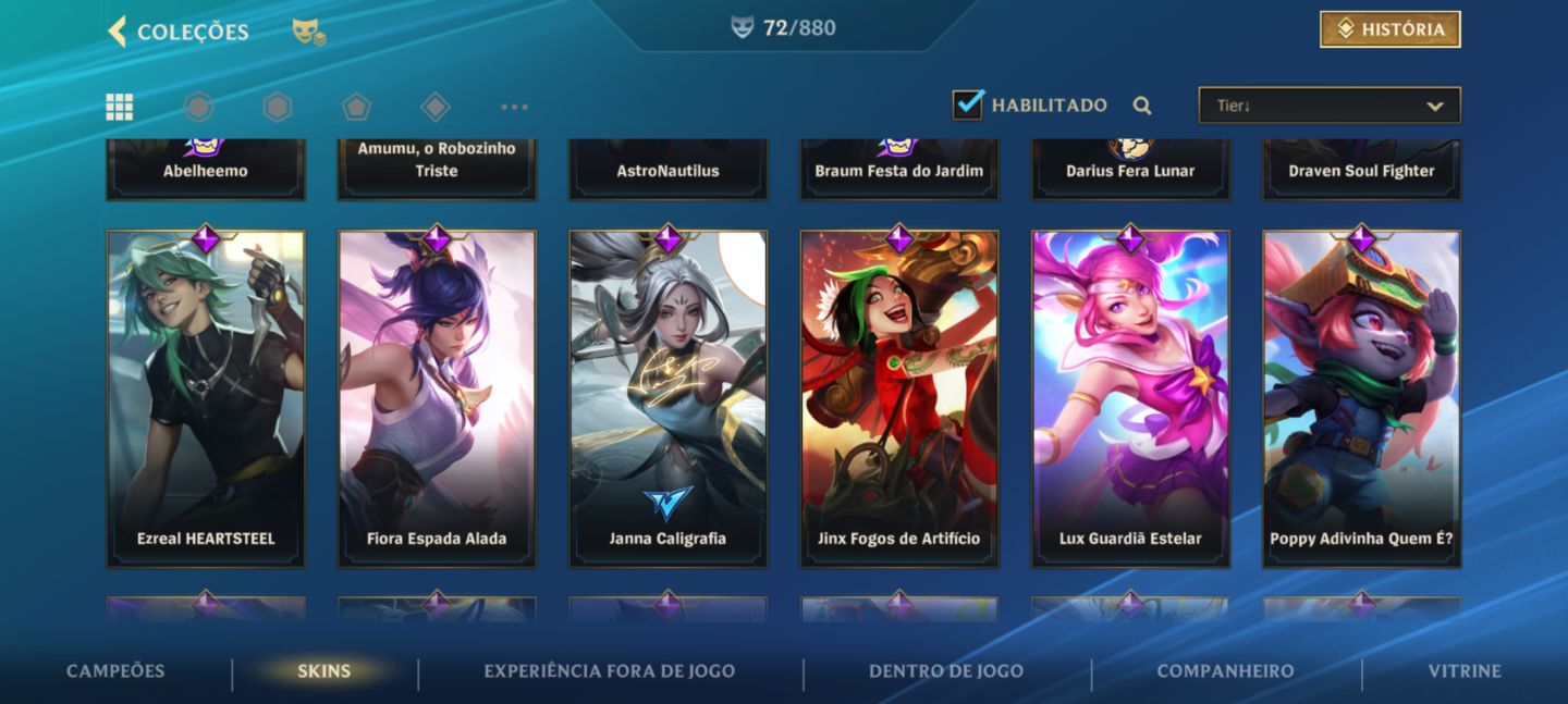 Conta mono xayah adc 72 SKINS