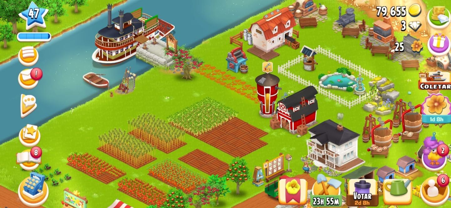 Fazendinha Hay Day - nível 47 mais informações na descrição