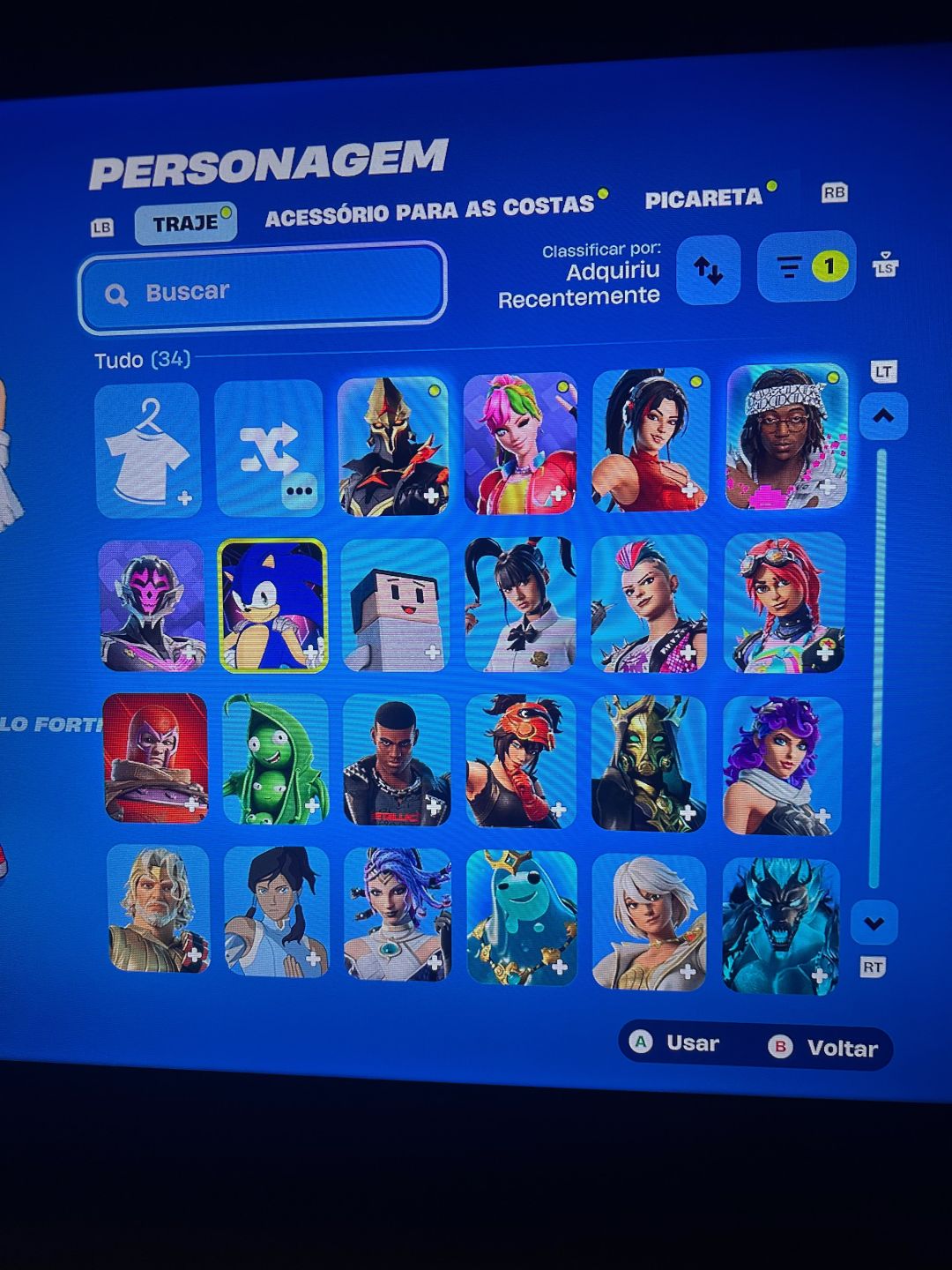 Conta de fortnite com skin do Sonic
