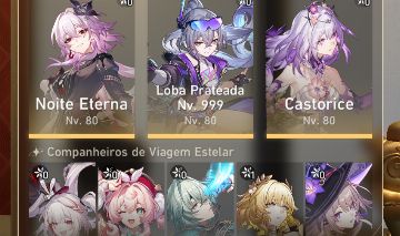 Conta de honkai star rail endgame com vários times e personagens