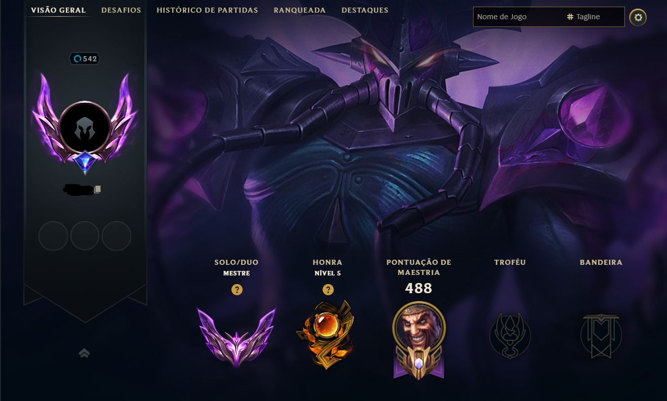 CONTA DE LOL - MESTRE 75LP