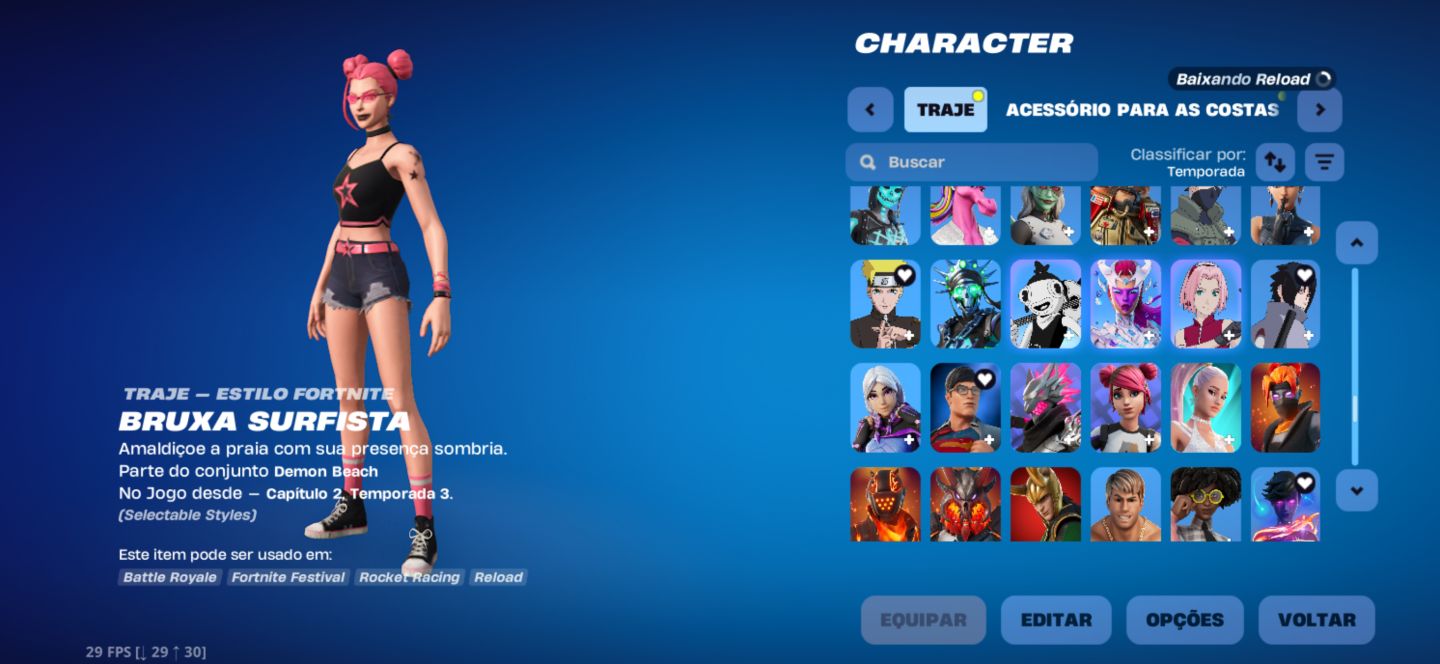 CONTA FORTNITE +450SKINS +PICARETAS LARA CROFT MTO MAIS