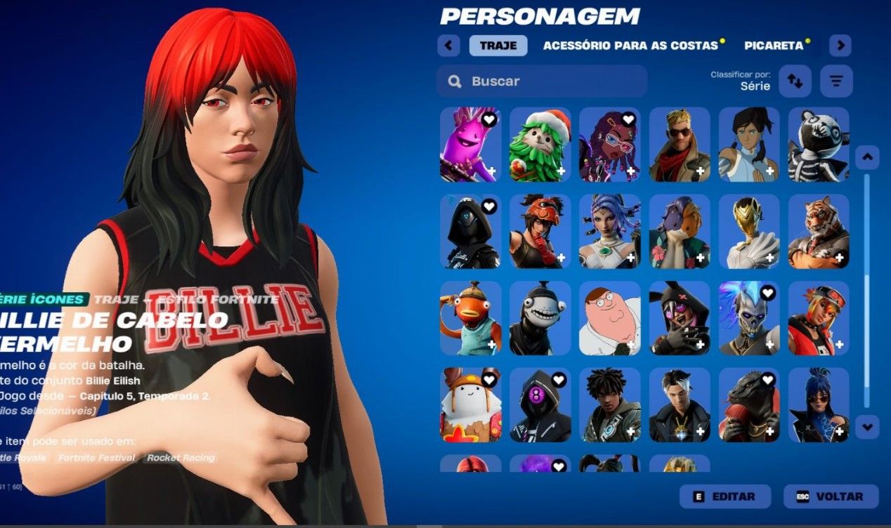 CONTAS DE FORTINITE COM 53 SKINS MUITO BOA 100 VBUCKS