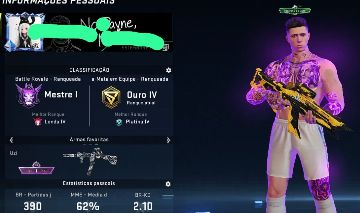 Conta blood strike a venda,skin karambit,skin Enzo Fernandes.