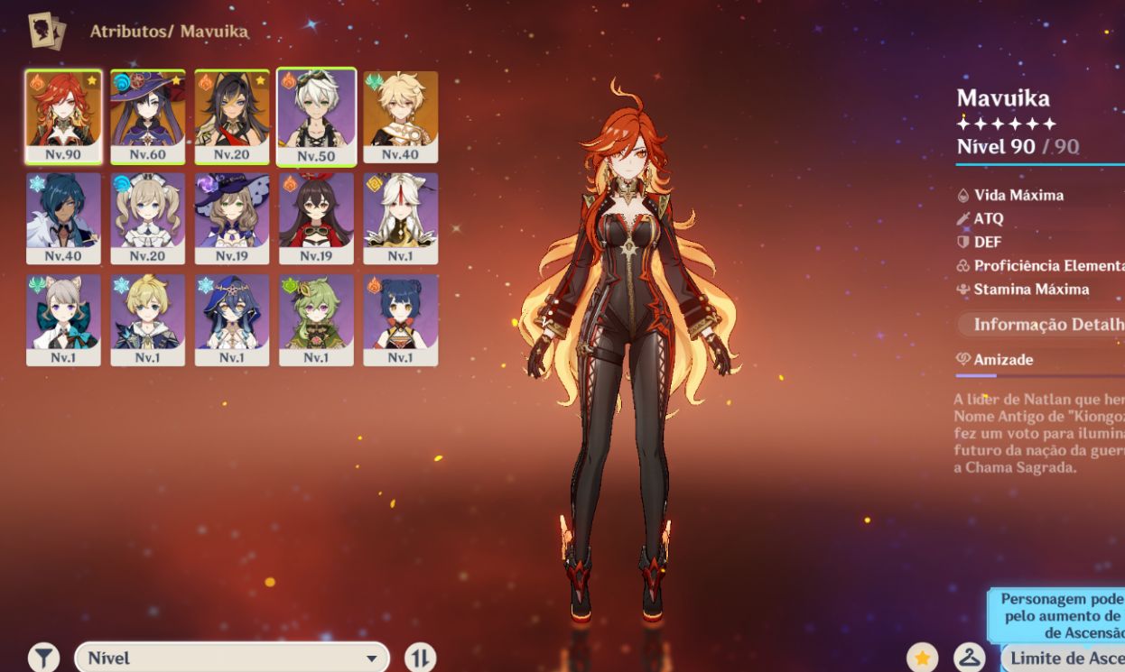 CONTA GENSHIN MAVUIKA LVL 90 + DEHYA + MONA! LIVRES