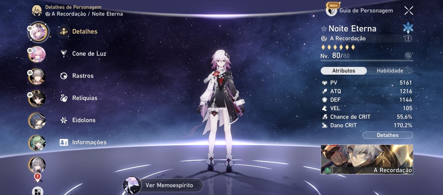 Conta hsr com Cyrene e6 + cone + Yinlin+ Evernigth