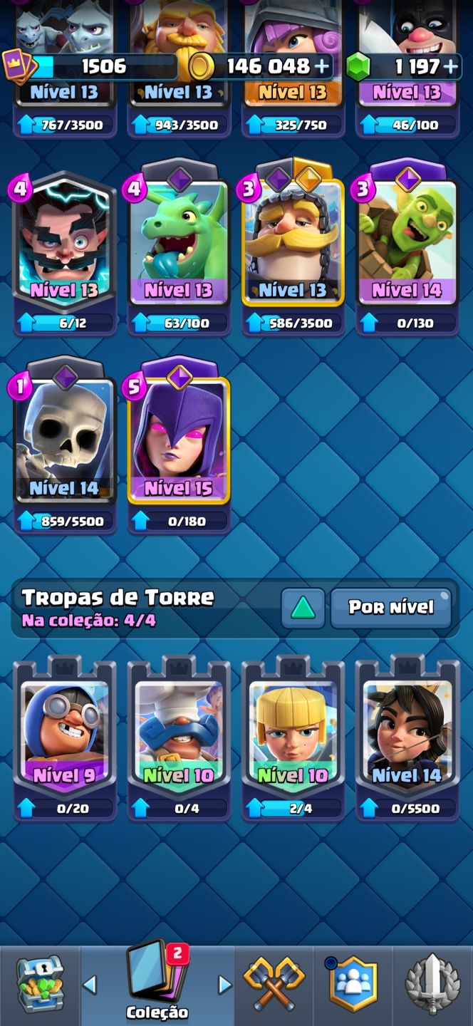 CONTA CLASH ROYALE 9.5K TROFÉUS + 1.197 GEMAS