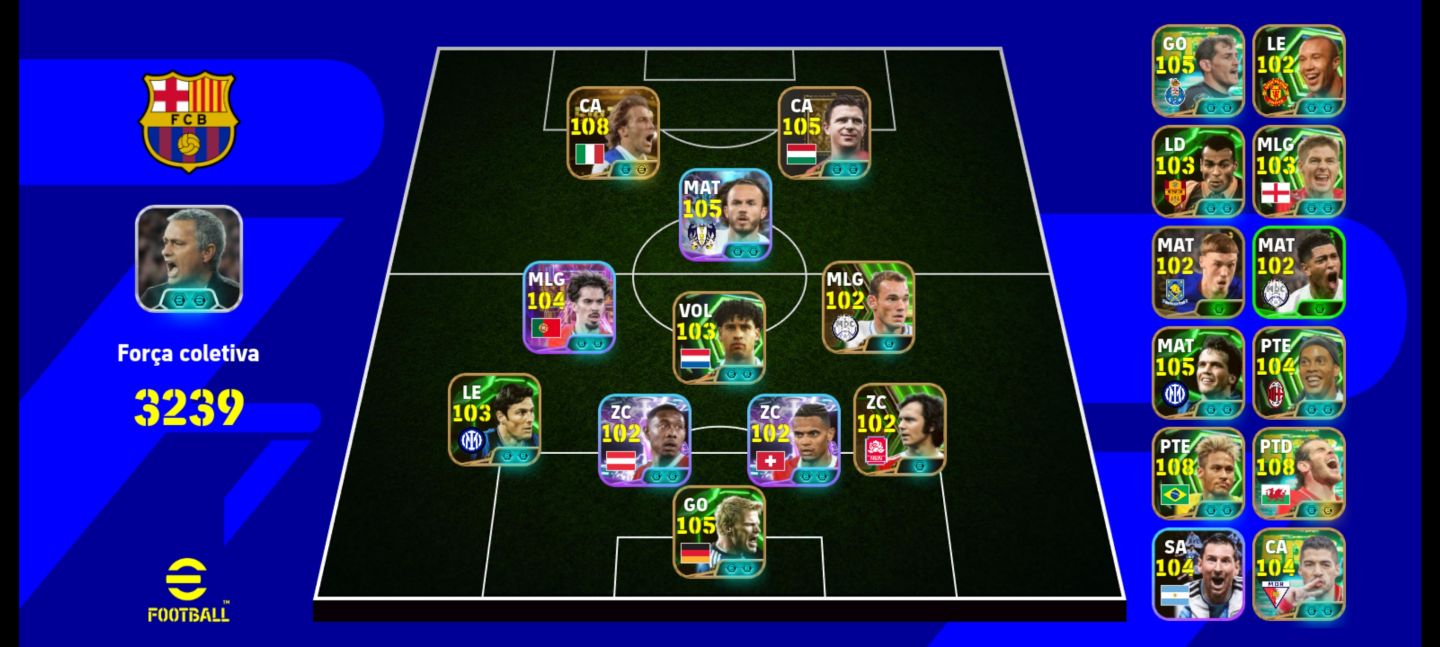 Conta eFootball com Jogadores Destaques e Time Competitivo