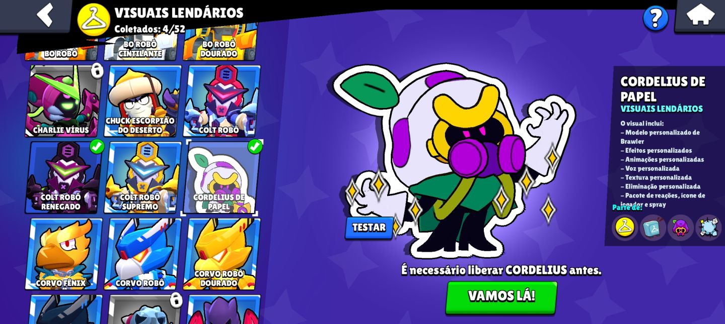 CONTA BRAWL STARS RARA