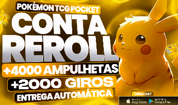 POKÉMON TCG POCKET - CONTA REROLL | MAIS DE 5000 AMPULHETAS | SERVER GLOBAL