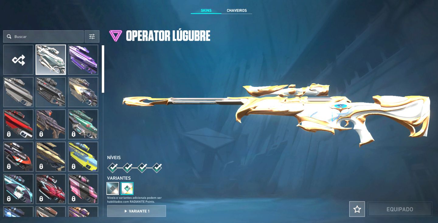 Conta valorant com skin de faca vandal e phantom