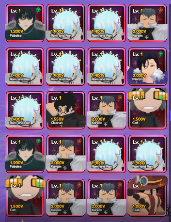 Anime Vanguards Exclusive/Vanguards Units
