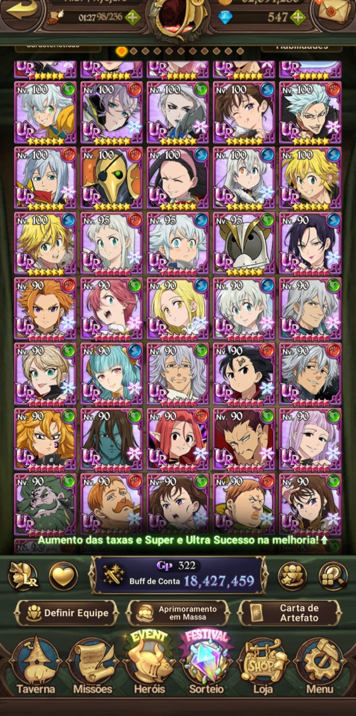 Conta 7DS Grand Cross 18kk cc box