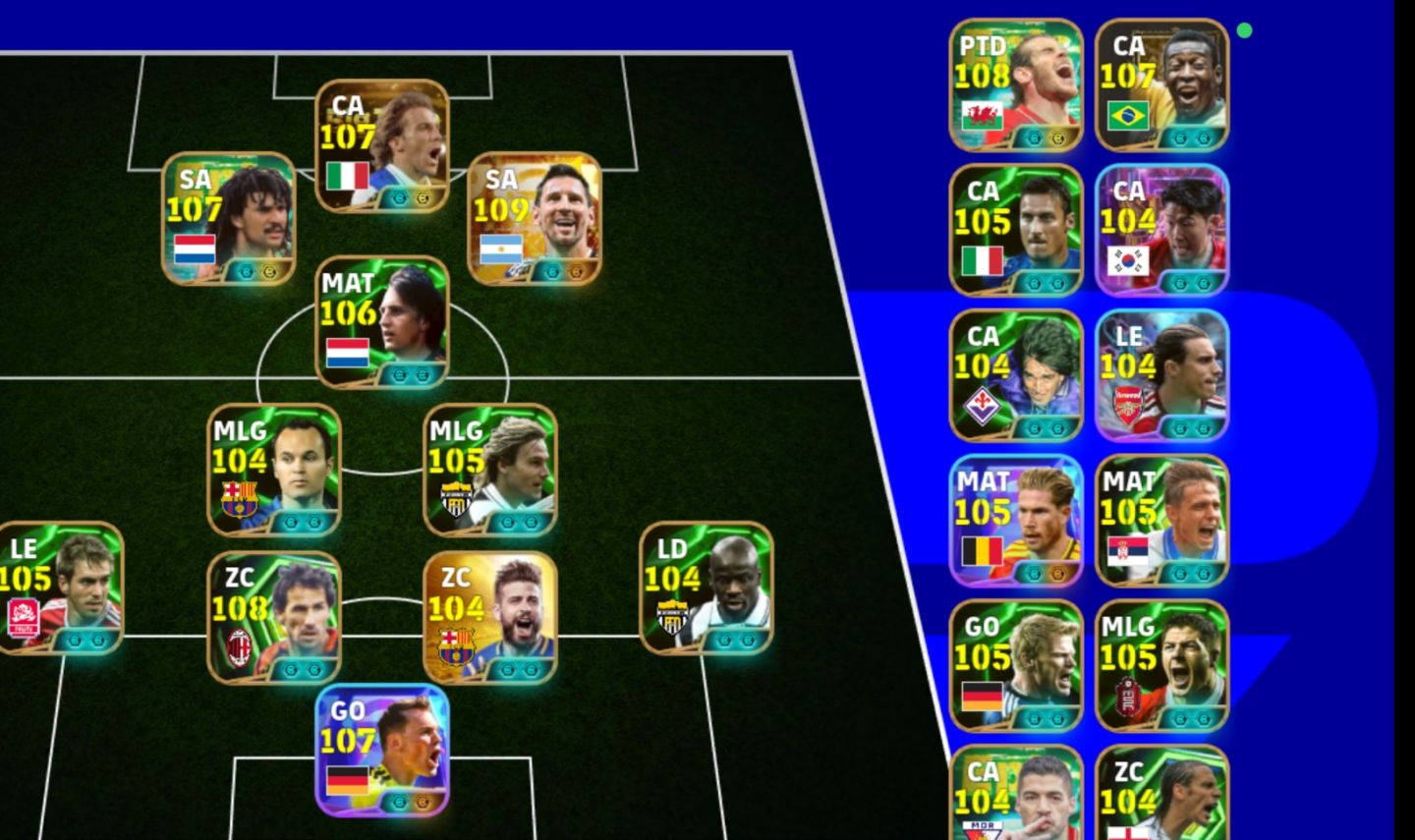CONTA 3283 PELÉ 107 + MESSI 109 + GULLIT 107 + DEL PIERO 107 + BARESI 108 E MAIS