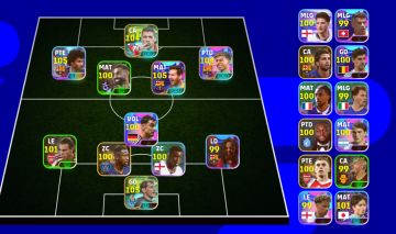 Conta eFootball Com Pack do Messi e do Yamal + Adeyemi 105 , Suarez 104!