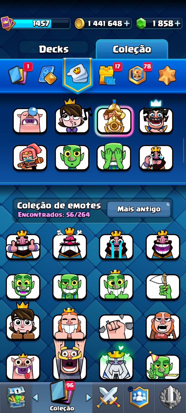Combo de conta Supercell Clash Royale e Clash of clans
