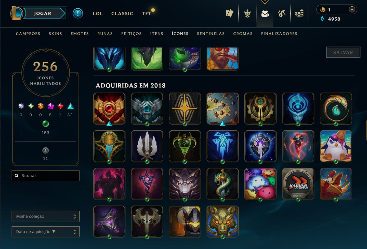 CONTA LOL ANTIGA LV 188 COM KAYLE JUIZA SEASON 1 ATUAL UNRANKED