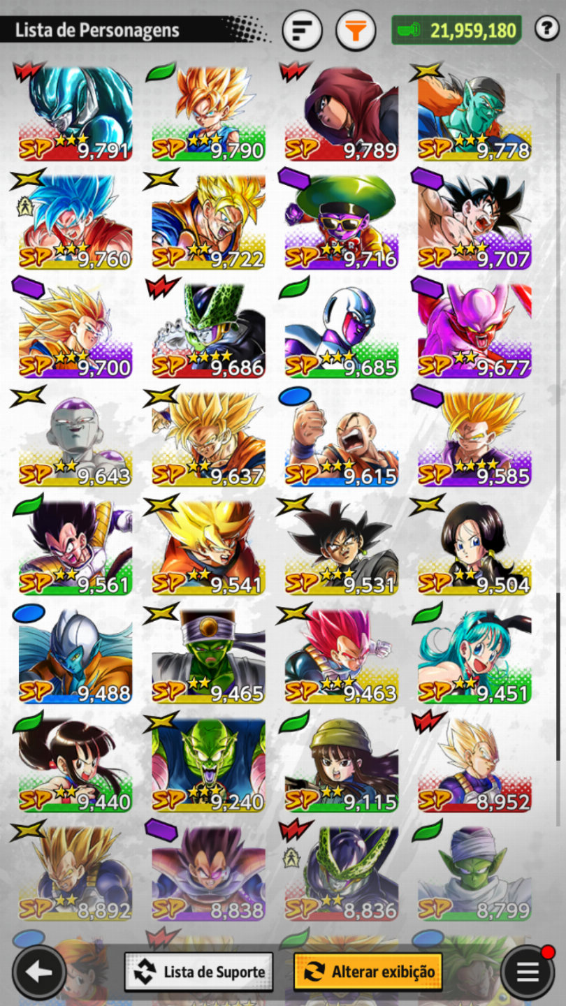Conta iniciante com Bardock LR + Goku Mini SSJ3 LR