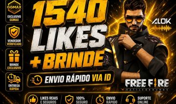 LIKES PARA SUA CONTA FREE FIRE (1540 LIKES VIA ID+BRINDE) | MUITO + BARATO