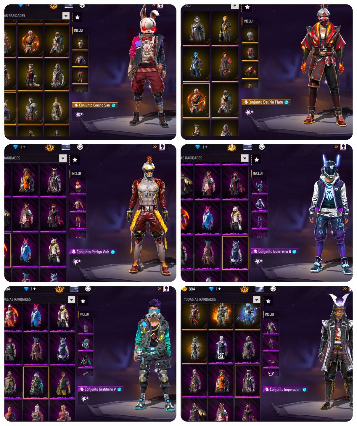 Conta Free Fire OG | Passe 1 Sakura + Angelical + Punho ICE + 15 OLD Incubadoras