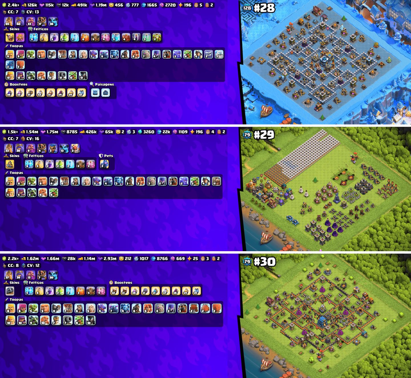 (NOVAS CONTAS) MAIS BARATO!! CONTAS COC CVs RUSHADAS & UPADAS!!!