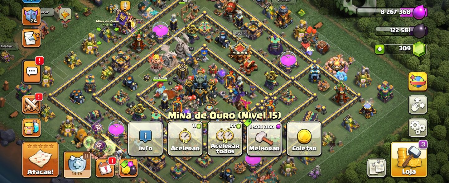 SERVIÇO DE FARME E UP DE MUROS CLASH OF CLANS