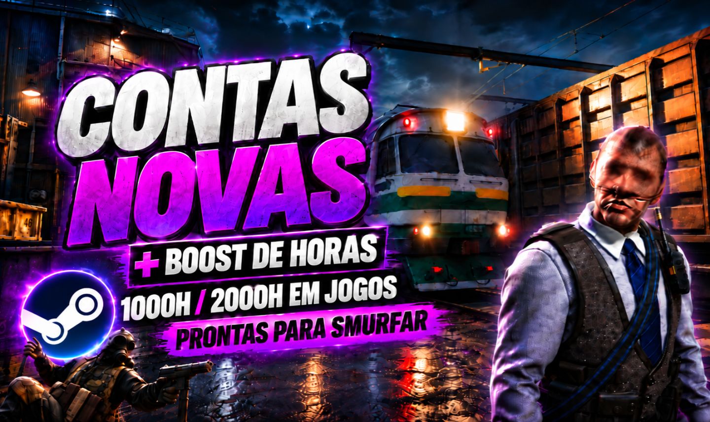 CONTAS NOVAS STEAM | HORAS 1000/2000 + JOGOS PAGOS INCLUSOS | SMURF CS2