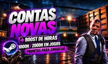 CONTAS NOVAS STEAM | HORAS 1000/2000 + JOGOS PAGOS INCLUSOS | SMURF CS2