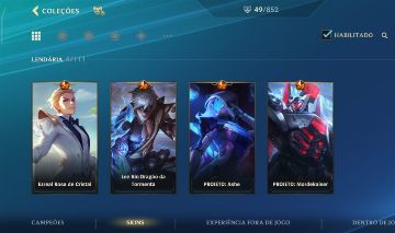 CONTA MESTRE WILD RIFT COM 49 SKINS