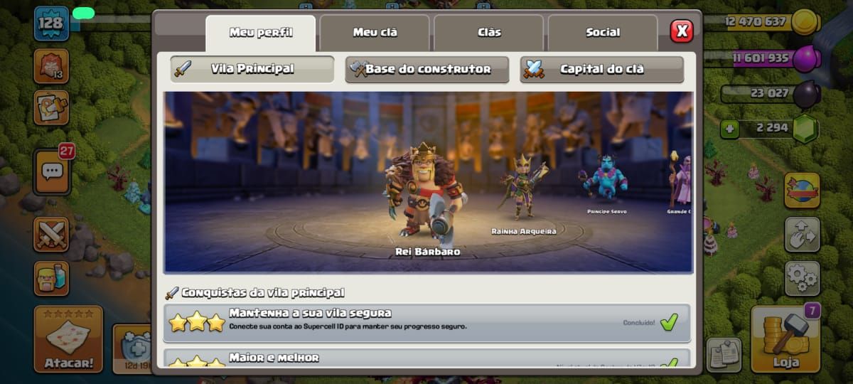 Conta Clash Of Clans Full Acesso | CV 13 FULL Pronta para Jogar