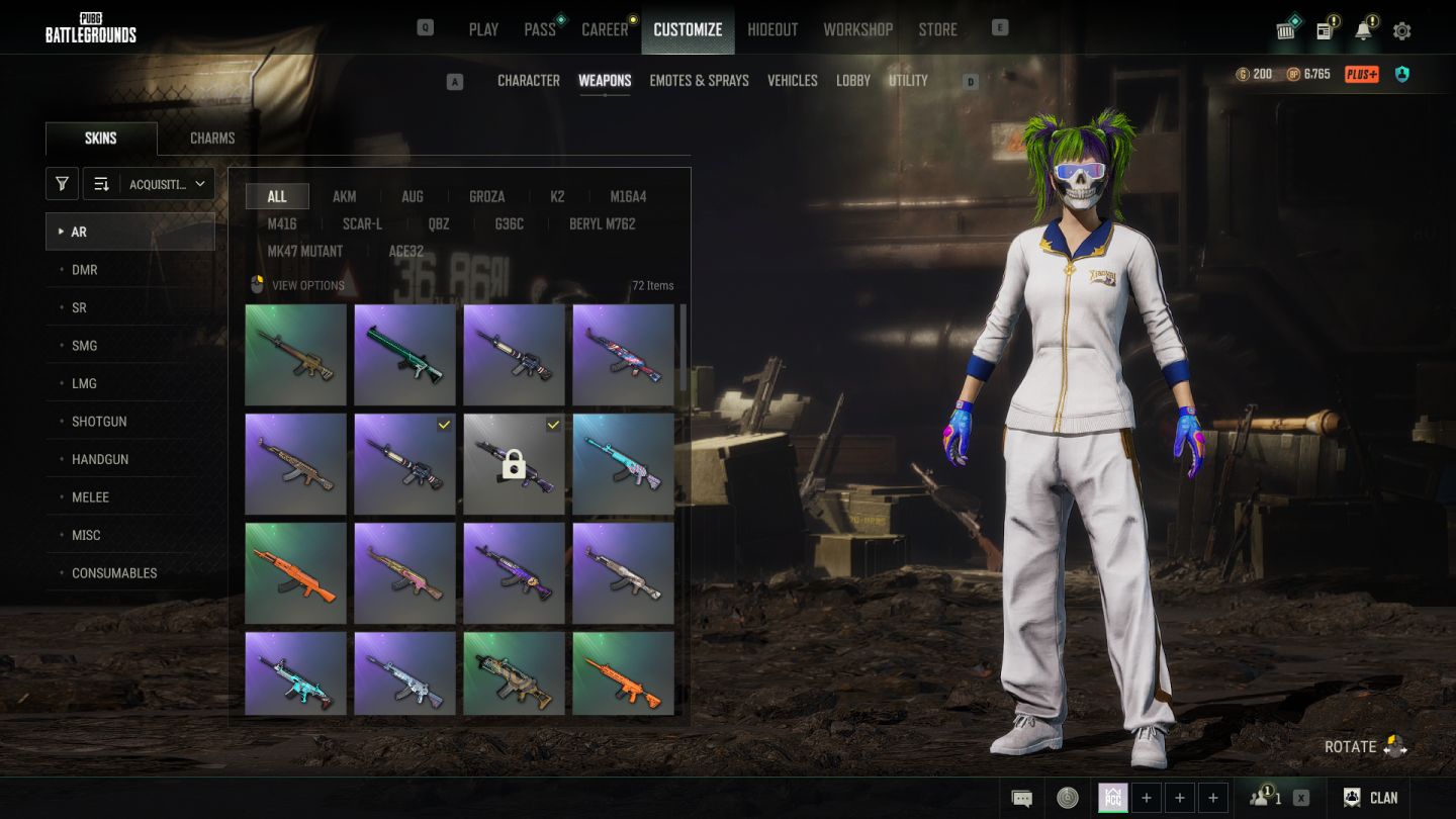 Conta de PUBG | 4.800 horas | +1.900 itens | Arma Progressiva Lvl 10 |